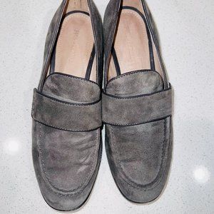Pour la Victore Grey suede flats, leather, everyday loafers, Size 7